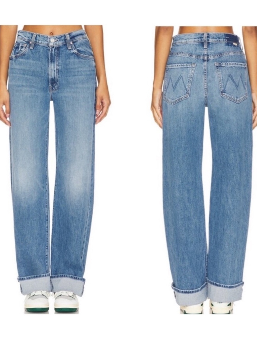 Mother The Dodger Skimp Cuff Jeans in Music Is The Medium Blue Size 27